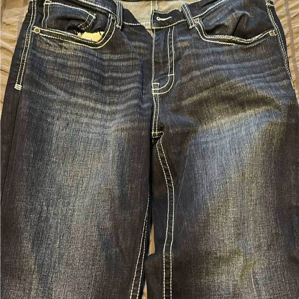 Buckle Men's Deep Indigo Bootcut Jeans
